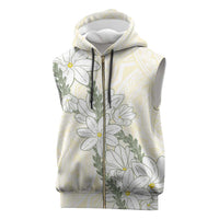 Ia Orana Tahiti Tiare Sleeveless Zip Hoodie Lemon Yellow Lei - Polynesian Pride