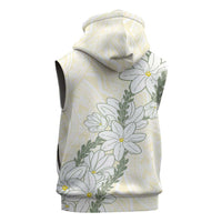 Ia Orana Tahiti Tiare Sleeveless Zip Hoodie Lemon Yellow Lei LT7 - Polynesian Pride