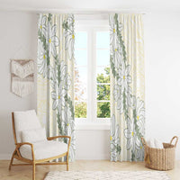 Ia Orana Tahiti Tiare Window Curtain Lemon Yellow Lei - Polynesian Pride