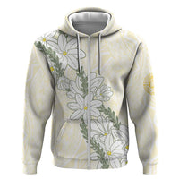 Ia Orana Tahiti Tiare Zip Hoodie Lemon Yellow Lei - Polynesian Pride