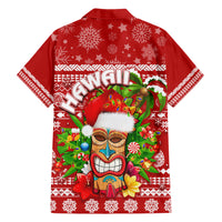 Hawaii Tiki Christmas Family Matching Short Sleeve Bodycon Dress and Hawaiian Shirt Mele Kalikimaka LT7 - Polynesian Pride
