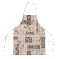Hawaiian Quilt Tapa On Beige Palaka Motifs Apron