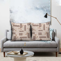 Hawaiian Quilt Tapa On Beige Palaka Motifs Pillow Cover LT7 - Polynesian Pride