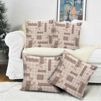 Hawaiian Quilt Tapa On Beige Palaka Motifs Pillow Cover LT7 - Polynesian Pride