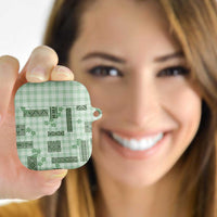 Hawaiian Quilt Tapa On Pastel Mint Palaka Motifs AirPods Case LT7 - Polynesian Pride