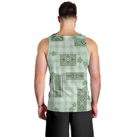 Hawaiian Quilt Tapa On Pastel Mint Palaka Motifs Men Tank Top LT7 - Polynesian Pride