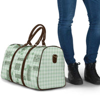 Hawaiian Quilt Tapa On Pastel Mint Palaka Motifs Travel Bag