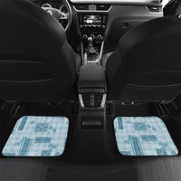 Hawaiian Quilt Tapa On Cold Blue Palaka Motifs Car Mats