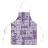 Hawaiian Quilt Tapa On Lilac Palaka Motifs Apron