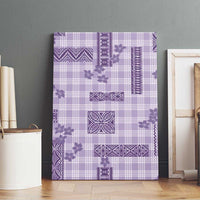Hawaiian Quilt Tapa On Lilac Palaka Motifs Canvas Wall Art