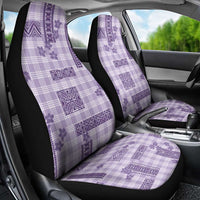 Hawaiian Quilt Tapa On Lilac Palaka Motifs Car Seat Cover