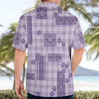 Hawaiian Quilt Tapa On Lilac Palaka Motifs Hawaiian Shirt