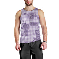 Hawaiian Quilt Tapa On Lilac Palaka Motifs Men Tank Top LT7 - Polynesian Pride