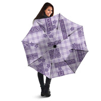 Hawaiian Quilt Tapa On Lilac Palaka Motifs Umbrella LT7 - Polynesian Pride