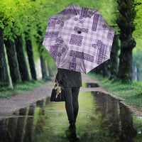 Hawaiian Quilt Tapa On Lilac Palaka Motifs Umbrella LT7 - Polynesian Pride