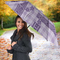 Hawaiian Quilt Tapa On Lilac Palaka Motifs Umbrella LT7 - Polynesian Pride