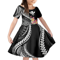 AAPI Heritage Month Family Matching Long Sleeve Bodycon Dress and Hawaiian Shirt Kanaka Hawaii Plumeria