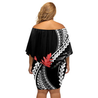 AAPI Heritage Month Family Matching Off Shoulder Short Dress and Hawaiian Shirt Samoa Teuila LT7 - Polynesian Pride