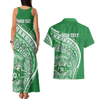 Tonga Liahona High School Personalized Couples Matching Tank Maxi Dress and Hawaiian Shirt Ngatu Tokelaufeletoa Motifs