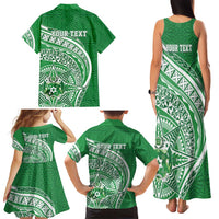 Tonga Liahona High School Personalized Family Matching Tank Maxi Dress and Hawaiian Shirt Ngatu Tokelaufeletoa Motifs
