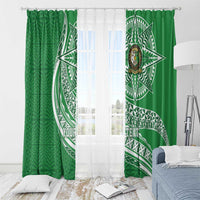 Tonga Liahona High School Personalized Window Curtain Ngatu Tokelaufeletoa Motifs