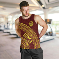 Tonga High School Men Tank Top THS Anniversary Ngatu Motif