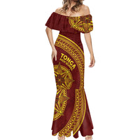 Tonga High School Mermaid Dress THS Anniversary Ngatu Motif