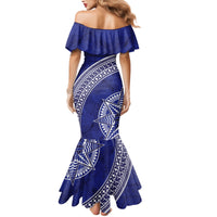 Tupou College Toloa Family Matching Mermaid Dress and Hawaiian Shirt Ngatu Tapa Mix Style