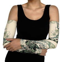 Aloha Hawaii Tapa Arm Sleeves Summer Green Hawaiian Ipu - Polynesian Pride