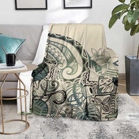 Aloha Hawaii Tapa Blanket Summer Green Hawaiian Ipu - Polynesian Pride