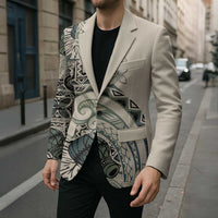 Aloha Hawaii Tapa Blazer Summer Green Hawaiian Ipu - Polynesian Pride