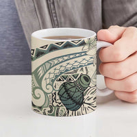 Aloha Hawaii Tapa Ceramic Mug Summer Green Hawaiian Ipu - Polynesian Pride