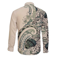 Aloha Hawaii Tapa Family Matching Off Shoulder Short Dress and Hawaiian Shirt Summer Green Hawaiian Ipu - Polynesian Pride