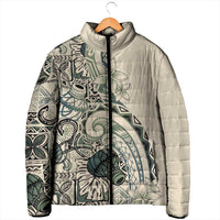 Aloha Hawaii Tapa Padded Jacket Summer Green Hawaiian Ipu LT7 - Polynesian Pride
