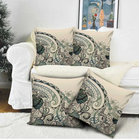 Aloha Hawaii Tapa Pillow Cover Summer Green Hawaiian Ipu - Polynesian Pride