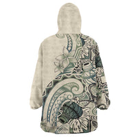 Aloha Hawaii Tapa Wearable Blanket Hoodie Summer Green Hawaiian Ipu - Polynesian Pride