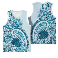 Aloha Hawaii Tapa Basketball Jersey Cool Turquoise Hawaiian Ipu LT7 - Polynesian Pride
