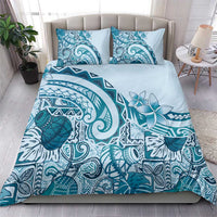 Aloha Hawaii Tapa Bedding Set Cool Turquoise Hawaiian Ipu - Polynesian Pride