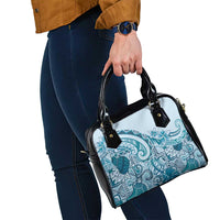 Aloha Hawaii Tapa Shoulder Handbag Cool Turquoise Hawaiian Ipu - Polynesian Pride