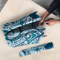 Aloha Hawaii Tapa Umbrella Cool Turquoise Hawaiian Ipu LT7 - Polynesian Pride