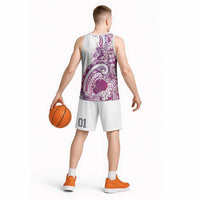 Aloha Hawaii Tapa Basketball Jersey Vibrant Fuchsia Hawaiian Ipu LT7 - Polynesian Pride