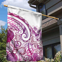 Aloha Hawaii Tapa Garden Flag Vibrant Fuchsia Hawaiian Ipu - Polynesian Pride