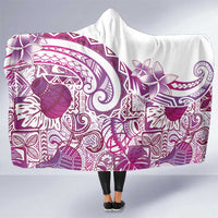 Aloha Hawaii Tapa Hooded Blanket Vibrant Fuchsia Hawaiian Ipu LT7 One Size Fuchsia - Polynesian Pride