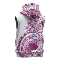 Aloha Hawaii Tapa Sleeveless Hoodie Vibrant Fuchsia Hawaiian Ipu LT7 - Polynesian Pride