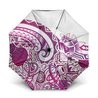 Aloha Hawaii Tapa Umbrella Vibrant Fuchsia Hawaiian Ipu LT7 One Size Folded 11.42 inch Opened Diameter 37.4 inch Fuchsia - Polynesian Pride