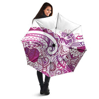 Aloha Hawaii Tapa Umbrella Vibrant Fuchsia Hawaiian Ipu LT7 - Polynesian Pride