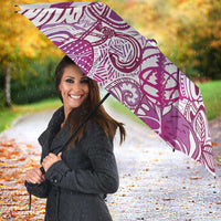 Aloha Hawaii Tapa Umbrella Vibrant Fuchsia Hawaiian Ipu LT7 - Polynesian Pride
