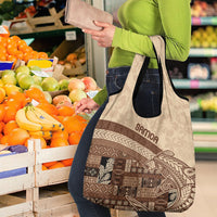 Samoa Mamanu Siapo Mocha Grocery Bag Tatau Malie