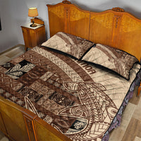 Samoa Mamanu Siapo Mocha Quilt Bed Set Tatau Malie