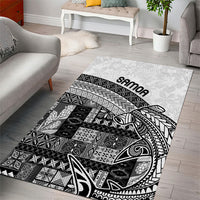 Samoa Mamanu Siapo Classic Black Area Rug Tatau Malie